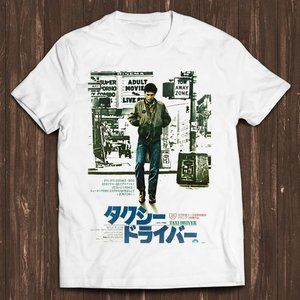 Japanese Taxi Driver Film Poster Tee Top Japan Retro